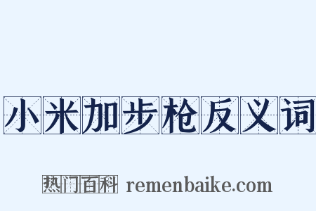 小米加步枪反义词是什么意思的图片